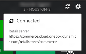 Screenshot of connection status.