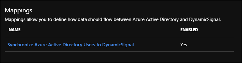 Dynamic Signal User Mappings