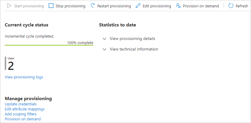 Provisioning progress bar