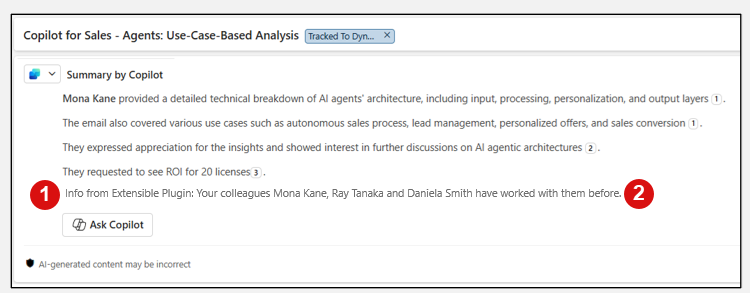 Ekrano kopija, kurioje rodomos įžvalgos iš partnerių programų el. laiško tekste.