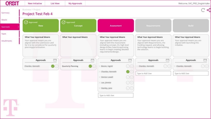 „T-Mobile Orbit” programos ekrano nuotrauka.