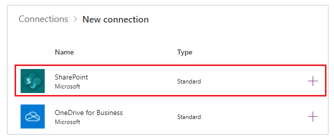 Pasirinkite „SharePoint“.