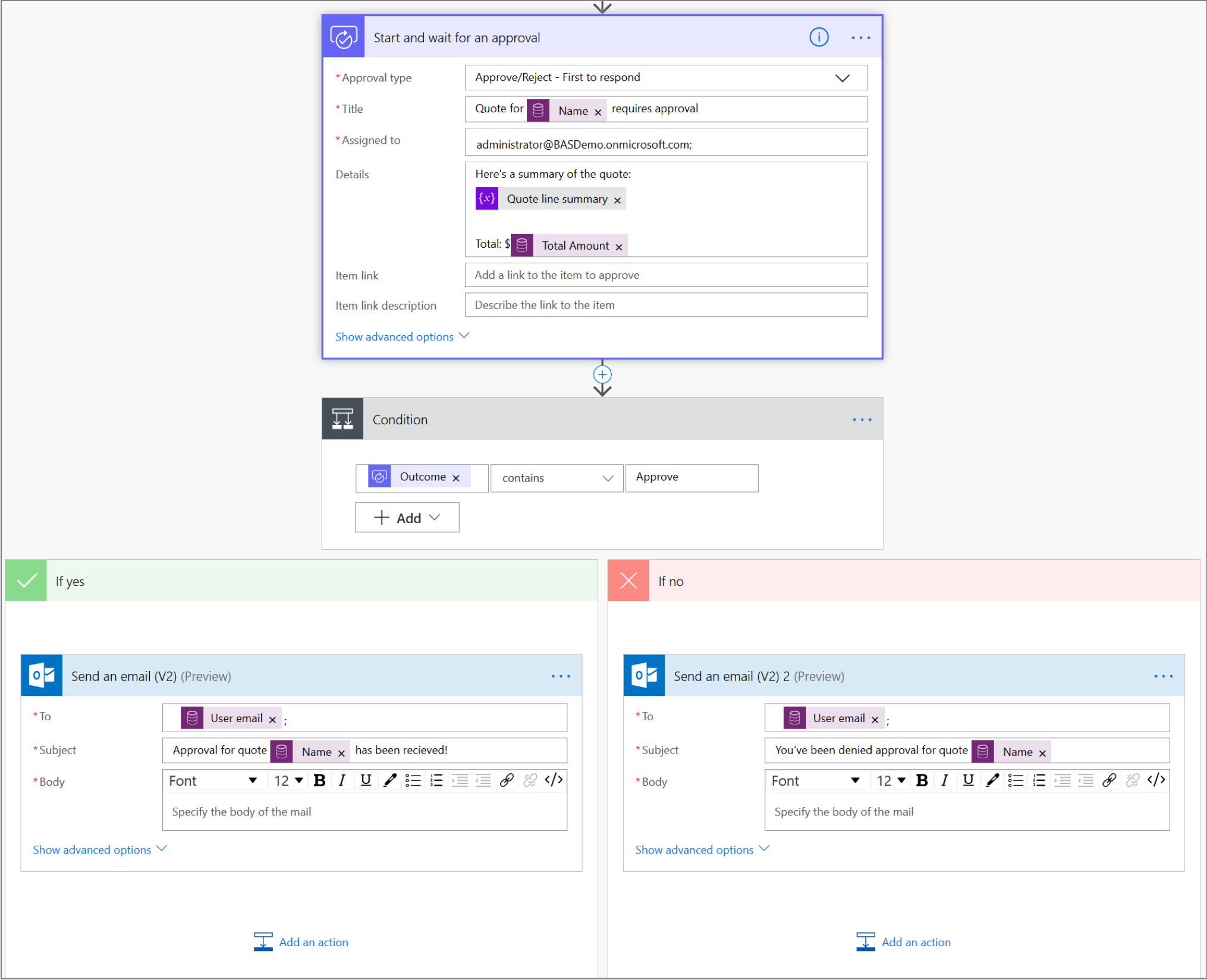 Veiksmo Sąlyga ekrano nuotrauka.