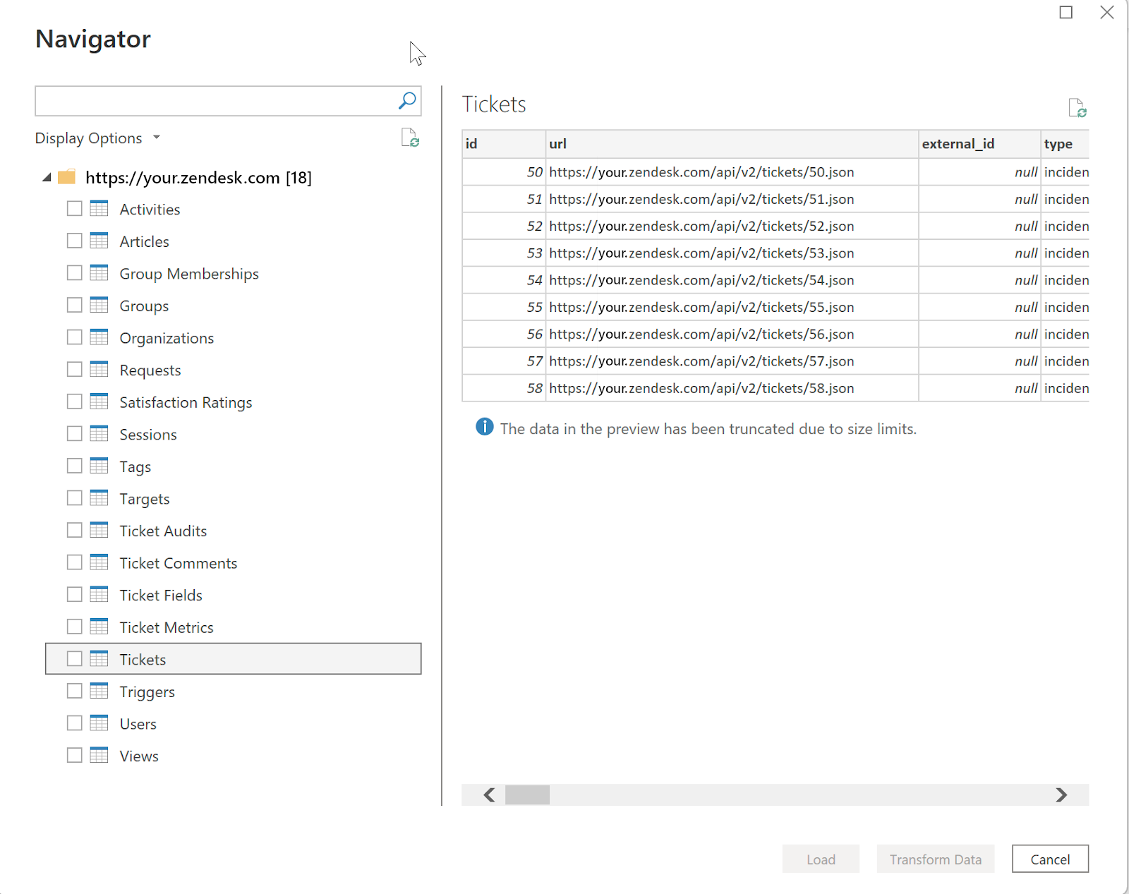 Screenshot of the navigator after you sign in.