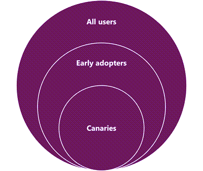 Diagram of the deployment rings.