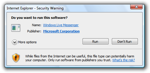 screen shot of warning icon in dialog-box footnote