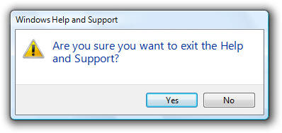 screen shot of 'do you want to exit?' warning