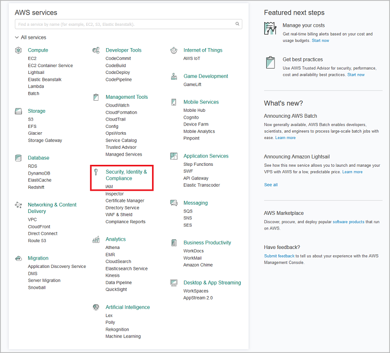 AWS identity and access.