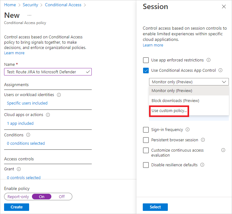 Screenshot of the Microsoft Entra Conditional Access page.