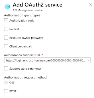 Specify authorization settings