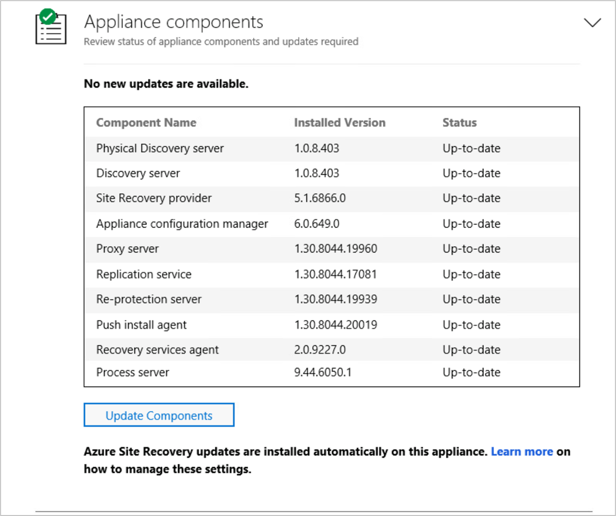 replication appliance components