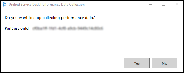 Vai vēlaties pārtraukt veiktspējas datu apkopošanu?