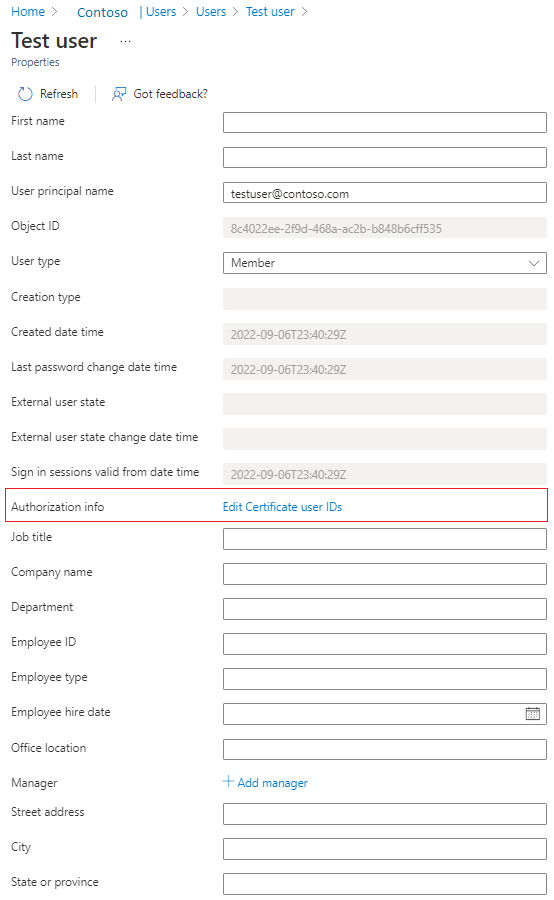 Screenshot of Edit certificate user IDs.