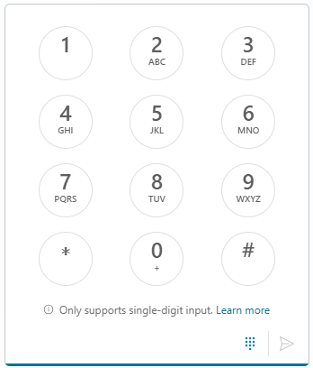 Screenshot of a sample simulated dial pad.