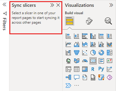 Screenshot of Sync slicers pane.