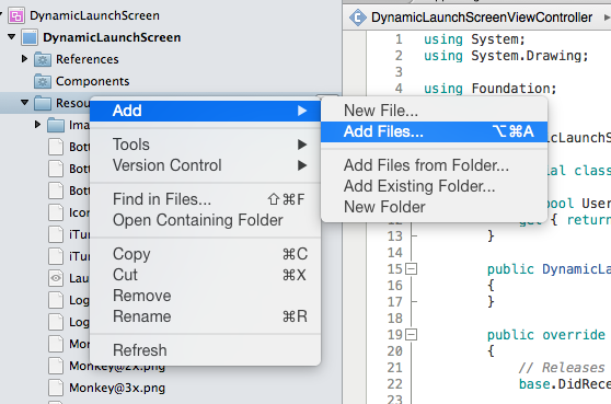 Select Add / Add Files...