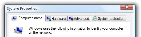 screen shot of window with icons on tabs