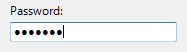 Screen shot of a Password text box