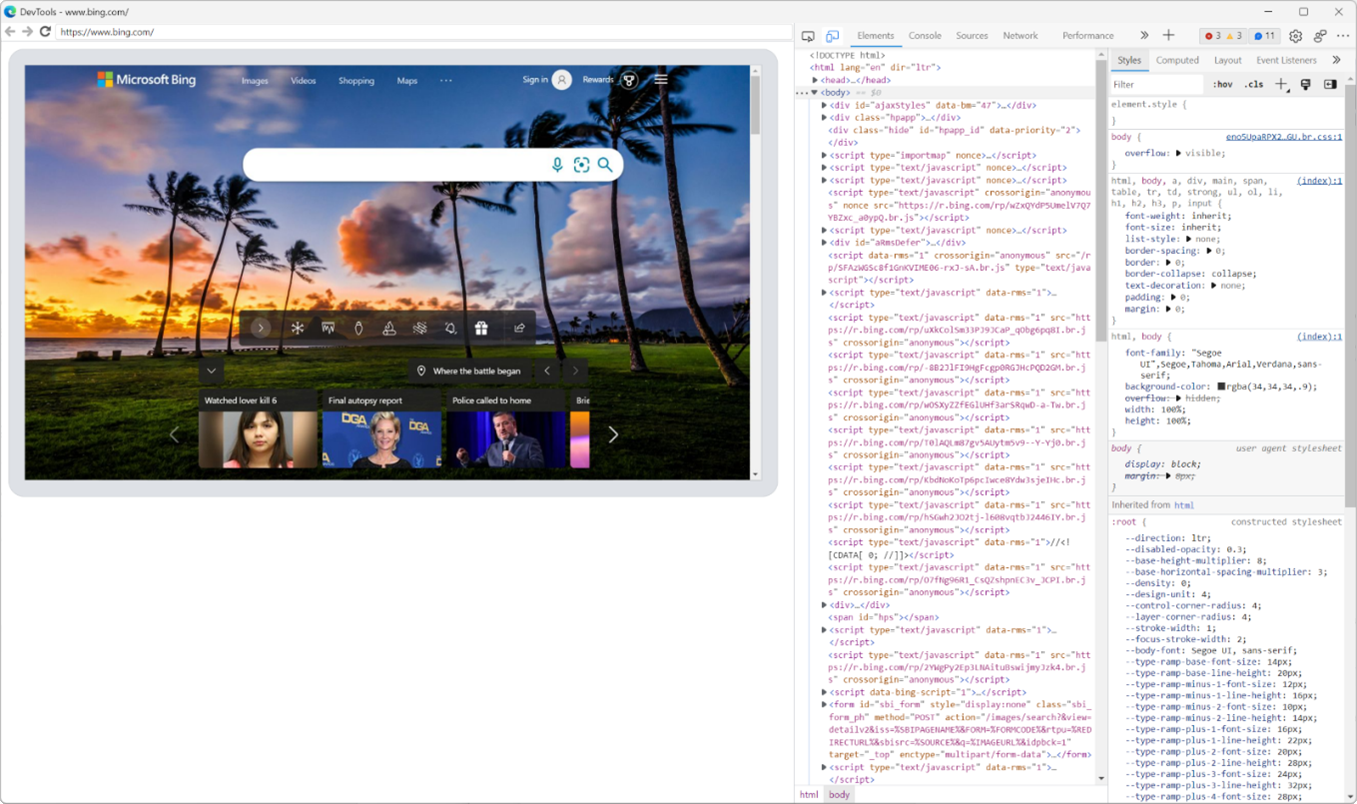 DevTools Inspect XBOX