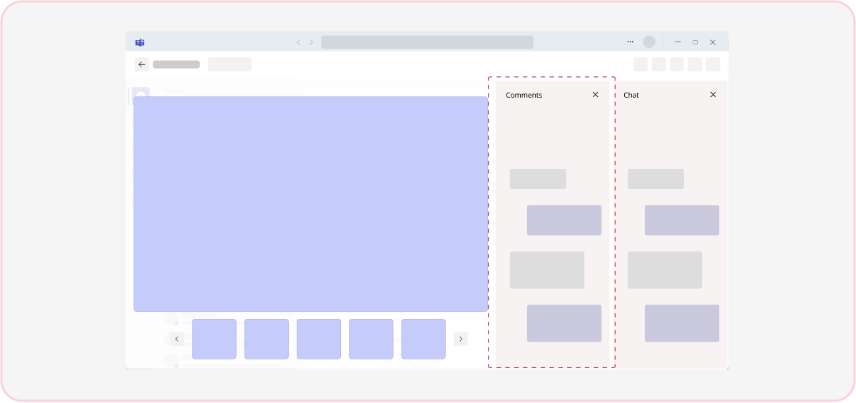 Example shows the use of a lightbox component with commenting in the chat panel.