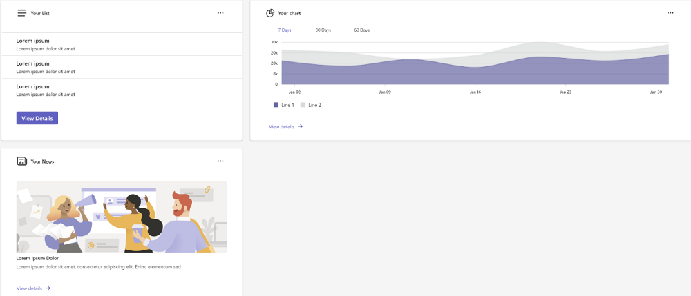 Screenshot shows the customization of height and width of the dashboard layout.