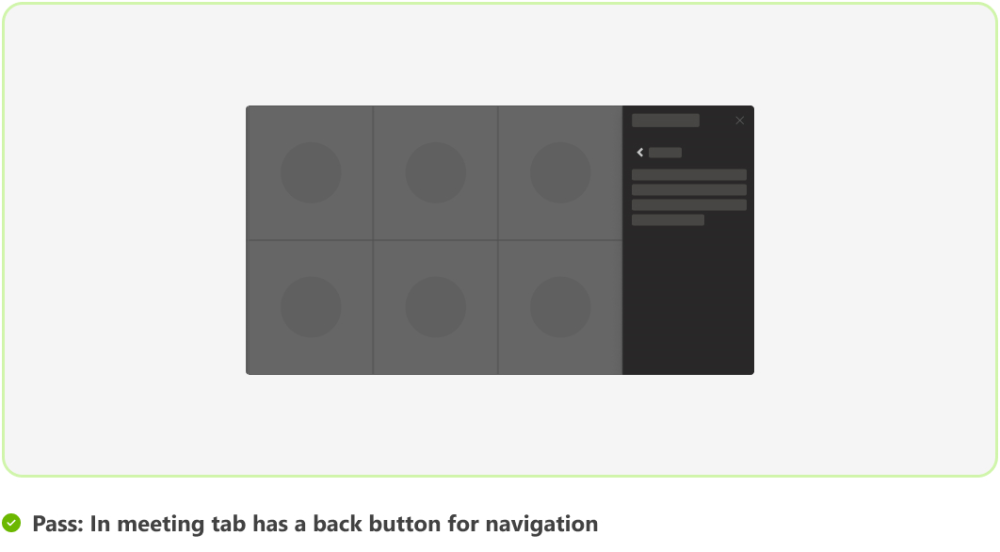 Graphic shows an example of back button present.