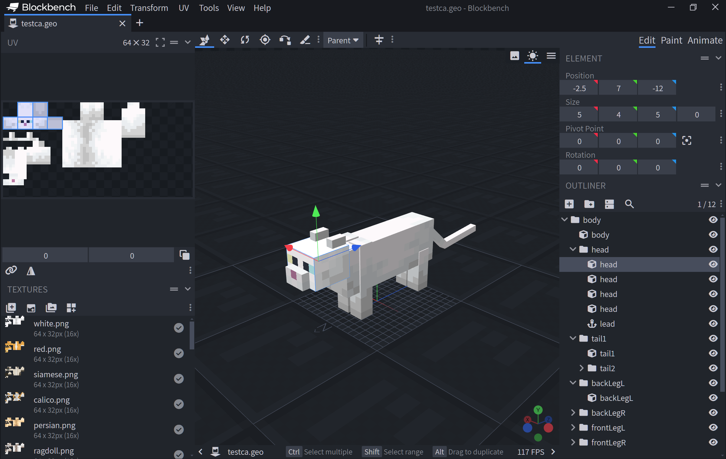 Full screen view of Blockbench