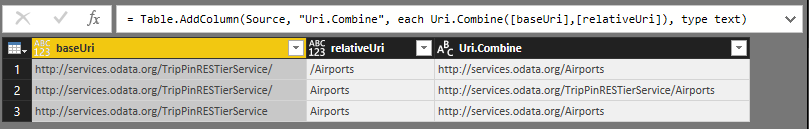 Screenshot of the URL paths showing the rules for forward slashes when combining paths.
