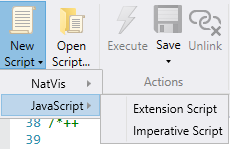 Screenshot of the Scripting menu in WinDbg.