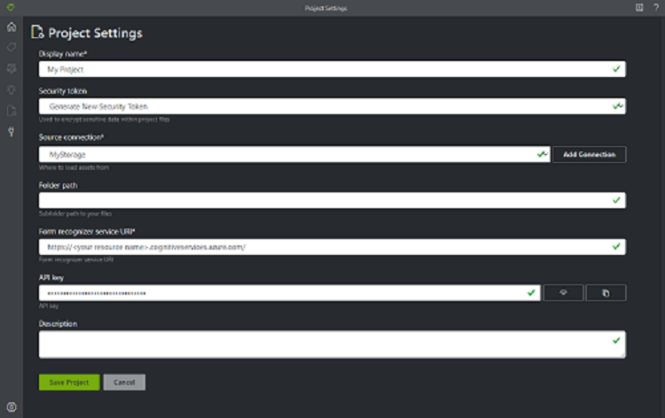 New project page on Sample Labeling tool.