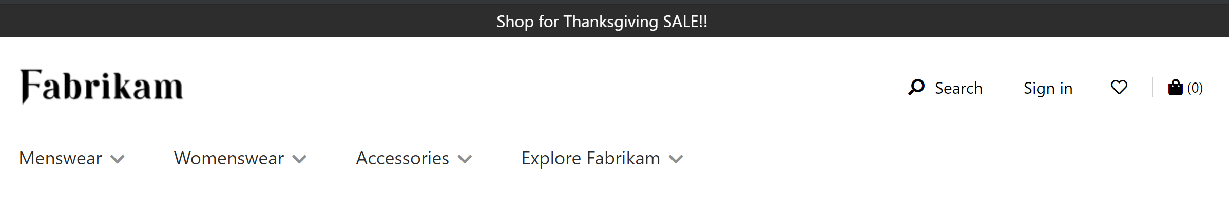 Screenshot of a promo banner module.