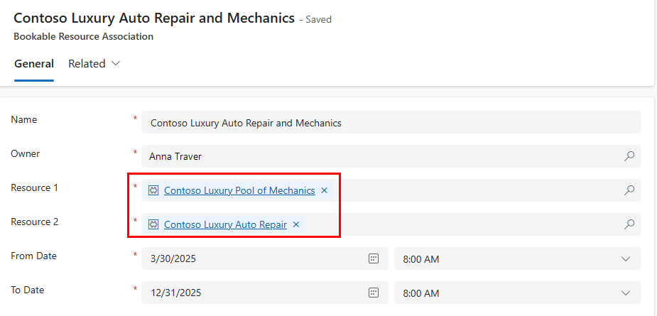 Tangkapan skrin mengaitkan kumpulan mekanik dengan kumpulan kemudahan pembaikan kereta.