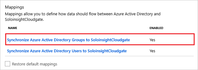 Soloinsight-CloudGate SSO Group Mappings