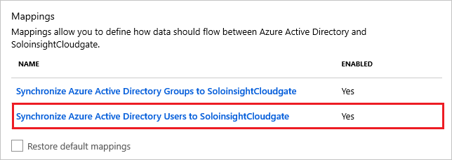 Soloinsight-CloudGate SSO User Mappings