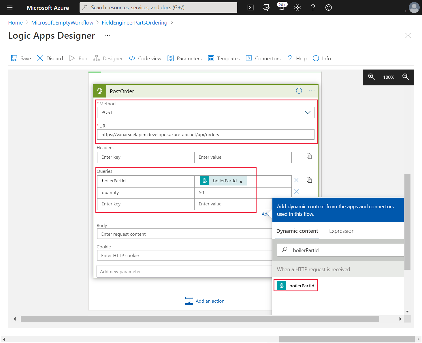 Siarkan permintaan untuk memesan lebih banyak alat ganti.