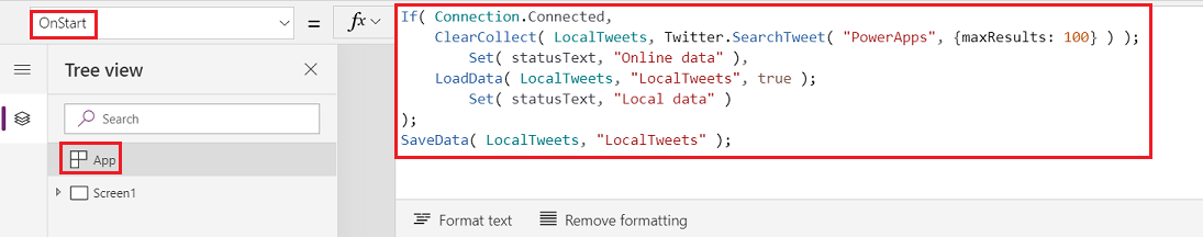 Formula untuk memuat tweet.