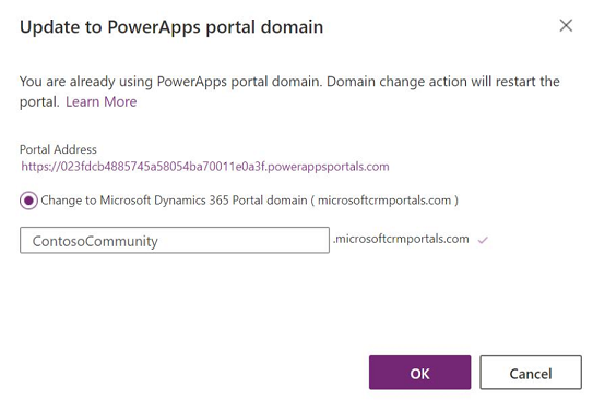 Kembali ke domain lama.