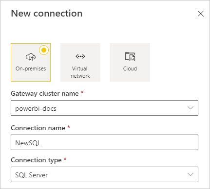  Screenshot of selecting the SQL Server data source.