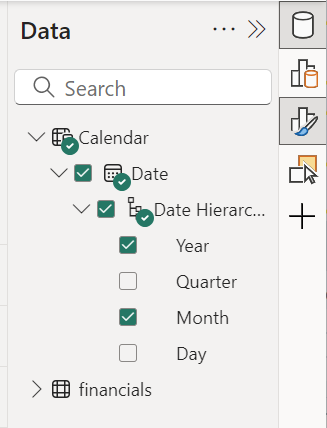 Screenshot of changing the Date hierarchy.