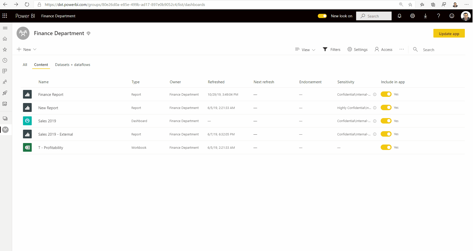 Animated gif showing application and persistence of sensitivity labels