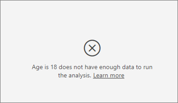 Screenshot of not enough data error message.