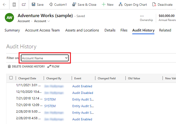 Gunakan penapis untuk memilih perkara yang hendak dilihat sejarah