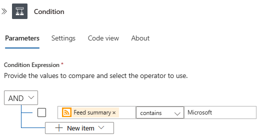Screenshot shows the Consumption workflow and the complete condition criteria.