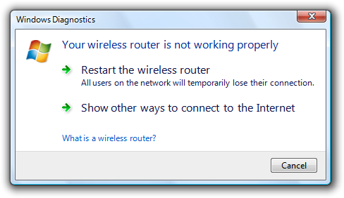 screen shot of dialog box with text noting options