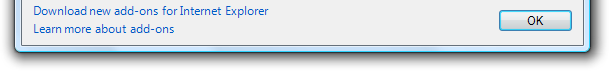 screen shot of dialog box with a 'learn more' link