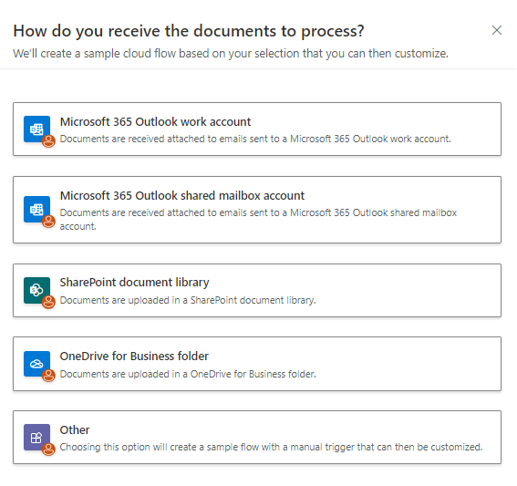 Screenshot of templates you can select.