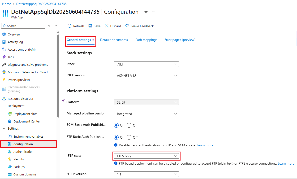 Disable FTP/S