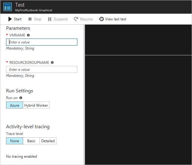 Test and assign parameters