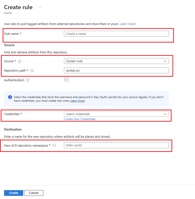 Screenshot for new Cache Rule in Azure portal.