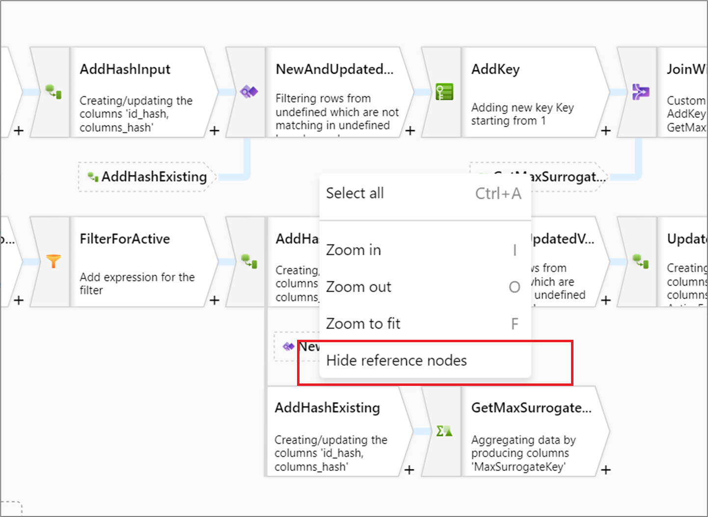 Hide reference nodes